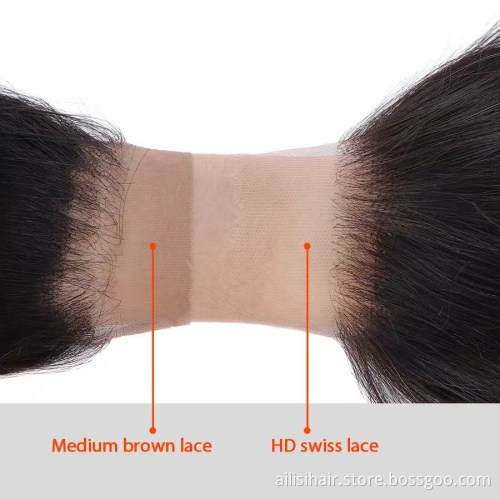 Wholesale 8- 22" Body Wave 4X4 Frontal Swiss Hd 13X4 13X6 Lace Frontal Raw Virgin Hair With Baby Hair Transparent Frontal 13X4